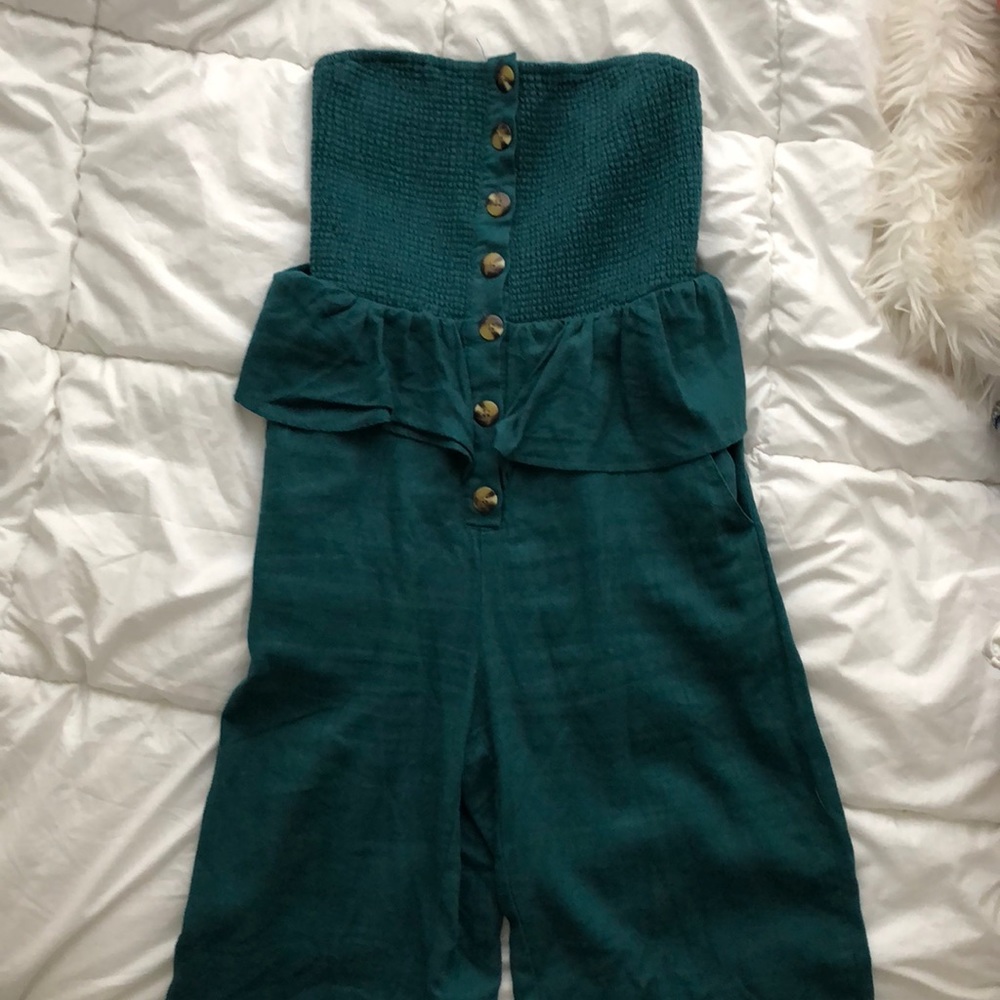 Turquoise Strapless Jumper